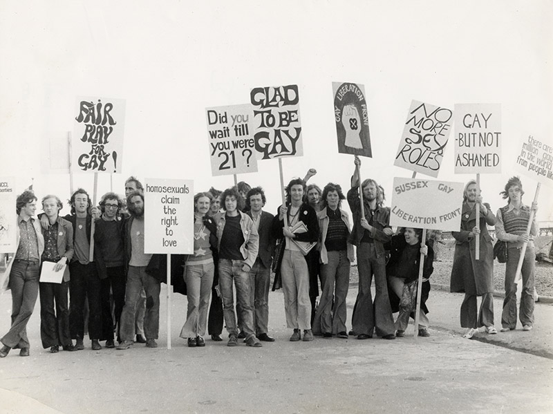 25 people with placards