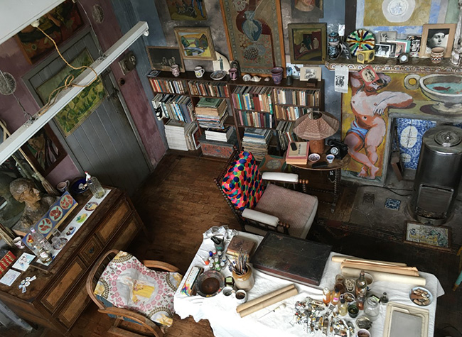 Aerial view of Duncan Grant's studio