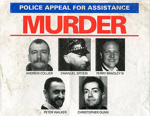 Flyer with title Murder
